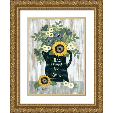 Here Comes the Sun Gold Ornate Wood Framed Art Print with Double Matting by LaPoint, Annie