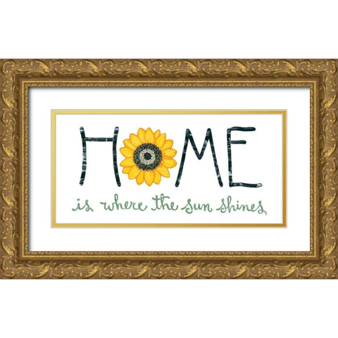 Sunflower Home Gold Ornate Wood Framed Art Print with Double Matting by LaPoint, Annie