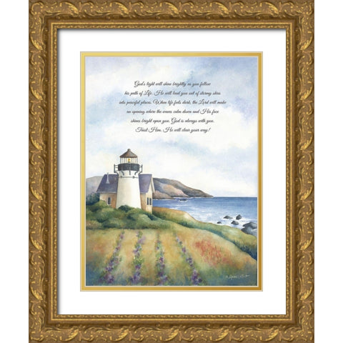 Gods Light Gold Ornate Wood Framed Art Print with Double Matting by LaPoint, Annie