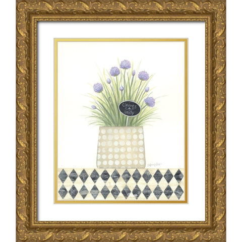 Chives Unity Gold Ornate Wood Framed Art Print with Double Matting by LaPoint, Annie
