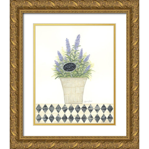 Lavender Serenity Gold Ornate Wood Framed Art Print with Double Matting by LaPoint, Annie