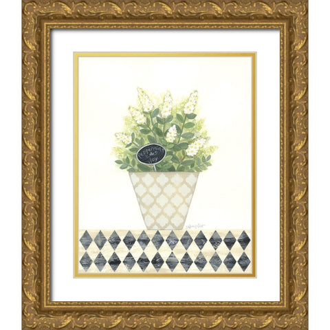 Peppermint Joy Gold Ornate Wood Framed Art Print with Double Matting by LaPoint, Annie