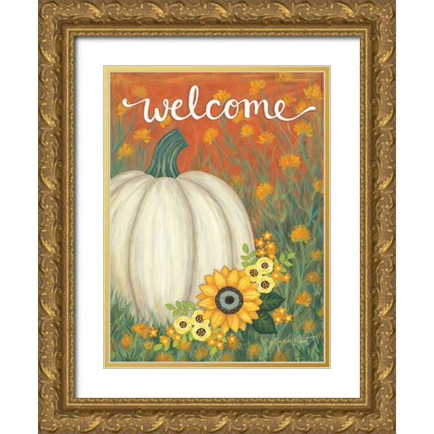 Pumpkin Patch Gold Ornate Wood Framed Art Print with Double Matting by LaPoint, Annie