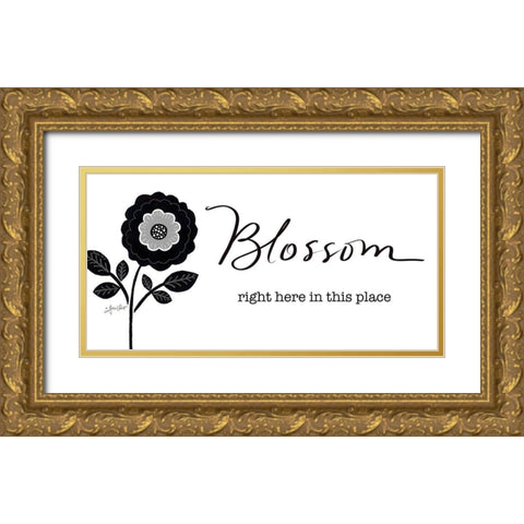 Blossom Gold Ornate Wood Framed Art Print with Double Matting by LaPoint, Annie