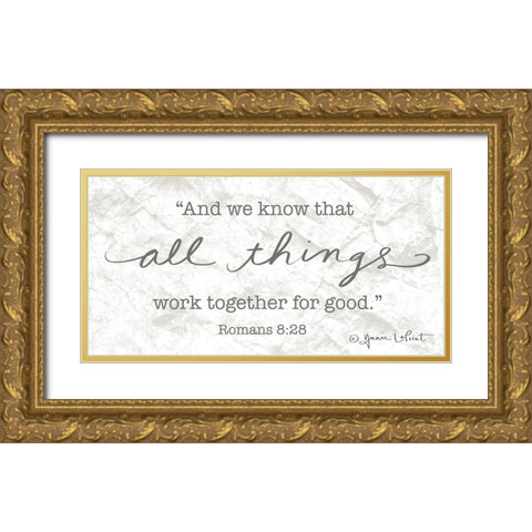 All Things Gold Ornate Wood Framed Art Print with Double Matting by LaPoint, Annie