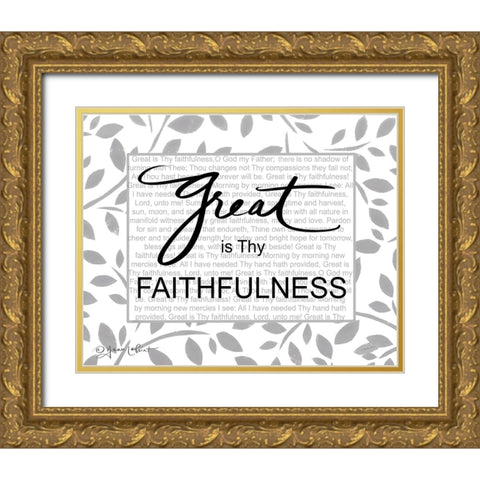 Great is Thy Faithfulness Gold Ornate Wood Framed Art Print with Double Matting by LaPoint, Annie