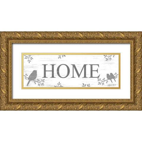 Home Gold Ornate Wood Framed Art Print with Double Matting by LaPoint, Annie