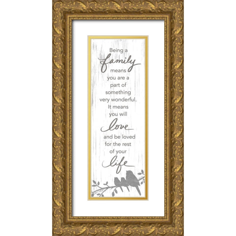 Being a Family Gold Ornate Wood Framed Art Print with Double Matting by LaPoint, Annie