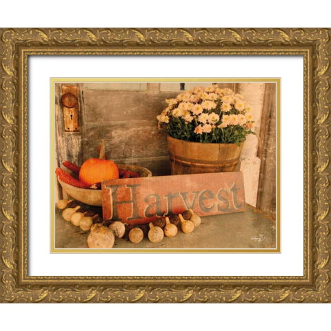 Autumn Harvest Gold Ornate Wood Framed Art Print with Double Matting by Smith, Anthony