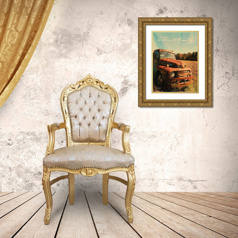 Welcome to the Country Gold Ornate Wood Framed Art Print with Double Matting by Smith, Anthony