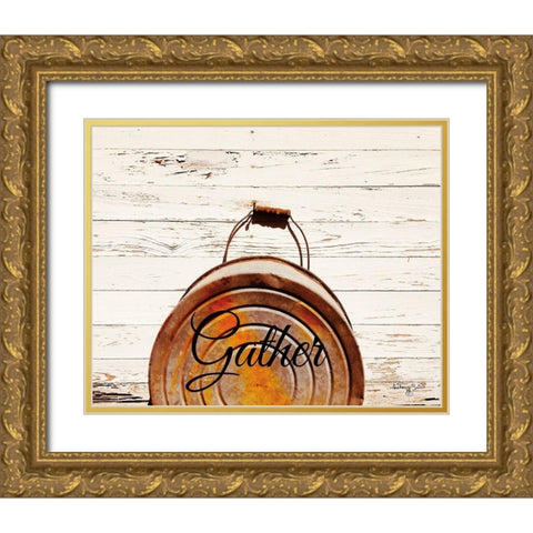 Gather Gold Ornate Wood Framed Art Print with Double Matting by Smith, Anthony