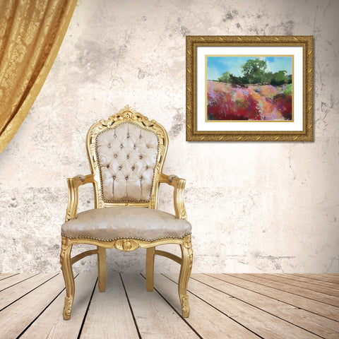 Beautiful Path Gold Ornate Wood Framed Art Print with Double Matting by Thouthip, Anne