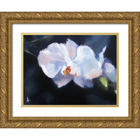 Oriental Beauty Gold Ornate Wood Framed Art Print with Double Matting by Thouthip, Anne
