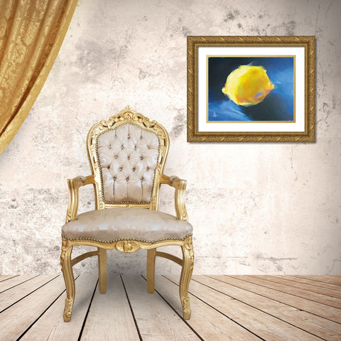 Lemon Glow Gold Ornate Wood Framed Art Print with Double Matting by Thouthip, Anne