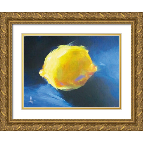 Lemon Glow Gold Ornate Wood Framed Art Print with Double Matting by Thouthip, Anne