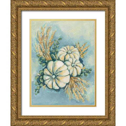 Blue Harvest I Gold Ornate Wood Framed Art Print with Double Matting by Baker, Sara