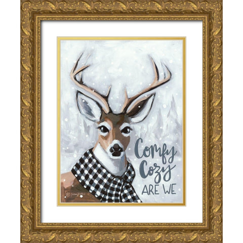 Comfy Cozy    Gold Ornate Wood Framed Art Print with Double Matting by Baker, Sara