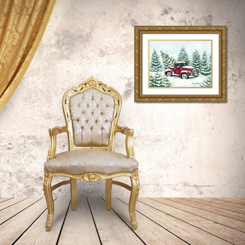 Tree Farm Tradition Gold Ornate Wood Framed Art Print with Double Matting by Baker, Sara