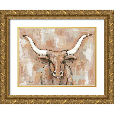 Cowboy Clyde Gold Ornate Wood Framed Art Print with Double Matting by Ebert, Roey