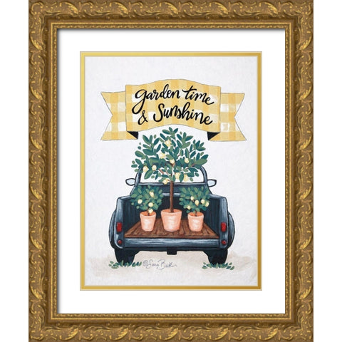 Garden Time And Sunshine I Gold Ornate Wood Framed Art Print with Double Matting by Ebert, Roey