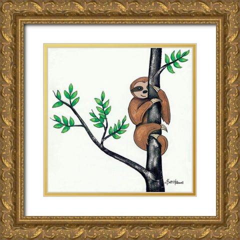 Slo-Mo Fun I Gold Ornate Wood Framed Art Print with Double Matting by Hallowell, Britt