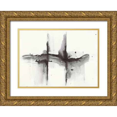 Simplification Series III Gold Ornate Wood Framed Art Print with Double Matting by Hallowell, Britt