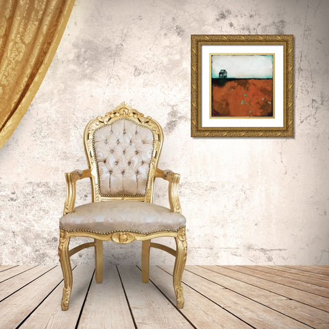 Country Solace Gold Ornate Wood Framed Art Print with Double Matting by Hallowell, Britt