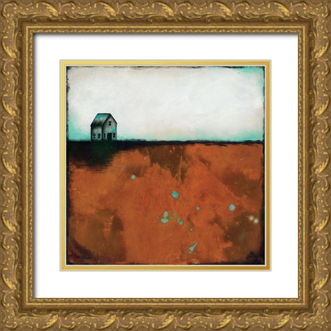 Country Solace Gold Ornate Wood Framed Art Print with Double Matting by Hallowell, Britt