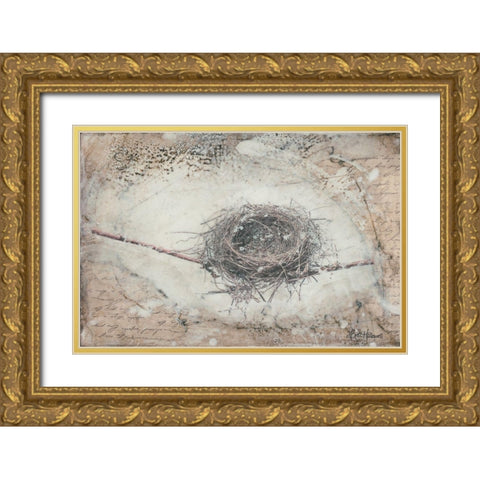 Wintering Gold Ornate Wood Framed Art Print with Double Matting by Hallowell, Britt