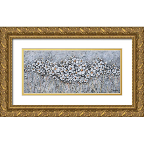 Fields of Pearls Gold Ornate Wood Framed Art Print with Double Matting by Hallowell, Britt