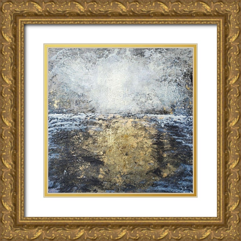 Drifting Gold Ornate Wood Framed Art Print with Double Matting by Hallowell, Britt