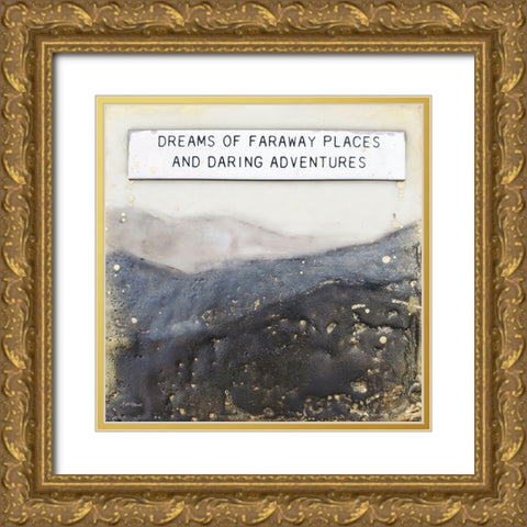 Dream of Faraway Places Gold Ornate Wood Framed Art Print with Double Matting by Baker, Sara