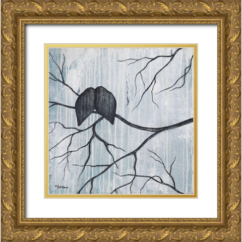 Remnant of Rain Gold Ornate Wood Framed Art Print with Double Matting by Hallowell, Britt