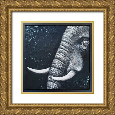 Quiet Strength Gold Ornate Wood Framed Art Print with Double Matting by Hallowell, Britt