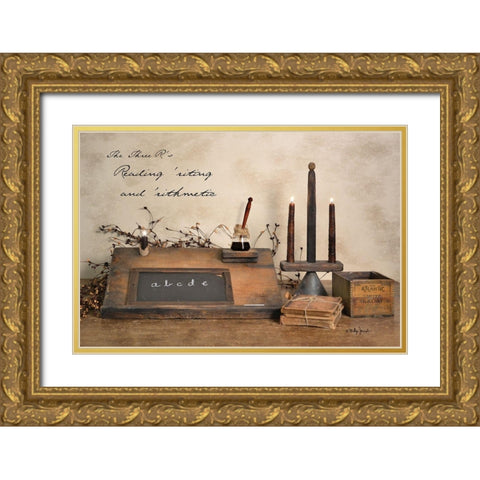 The Three Rs Gold Ornate Wood Framed Art Print with Double Matting by Jacobs, Billy
