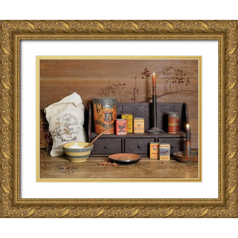 Sugar and Spice Gold Ornate Wood Framed Art Print with Double Matting by Jacobs, Billy