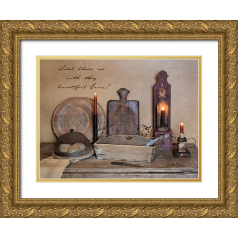 Bountiful Grace Gold Ornate Wood Framed Art Print with Double Matting by Jacobs, Billy