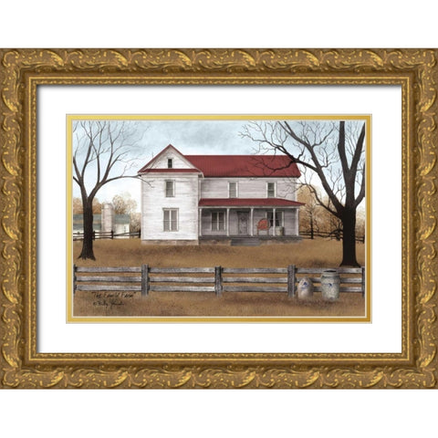 The Family Farm Gold Ornate Wood Framed Art Print with Double Matting by Jacobs, Billy