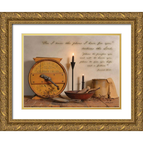 The Plans I Have For You Gold Ornate Wood Framed Art Print with Double Matting by Jacobs, Billy