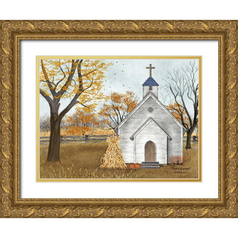 Blessed Assurance Gold Ornate Wood Framed Art Print with Double Matting by Jacobs, Billy