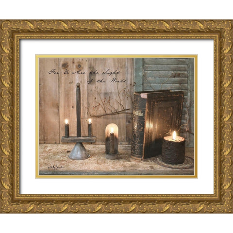 For Ye are the Light Gold Ornate Wood Framed Art Print with Double Matting by Jacobs, Billy