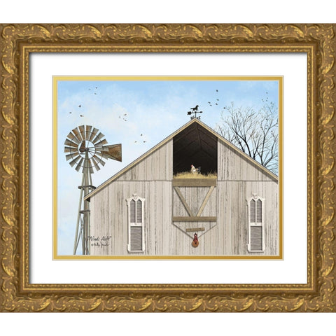 Winds Aloft Gold Ornate Wood Framed Art Print with Double Matting by Jacobs, Billy