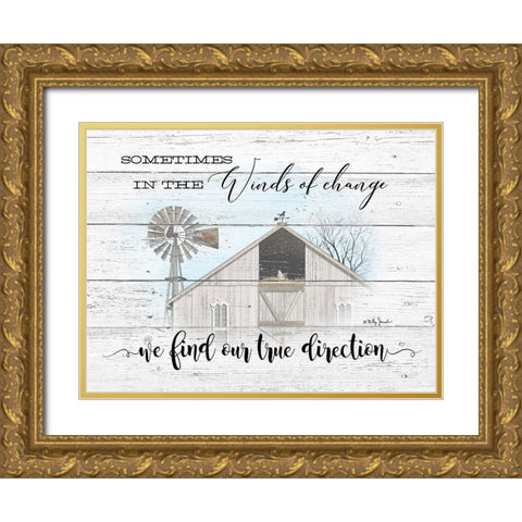 Winds of Change Gold Ornate Wood Framed Art Print with Double Matting by Jacobs, Billy