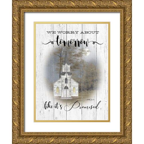 Tomorrow Gold Ornate Wood Framed Art Print with Double Matting by Jacobs, Billy