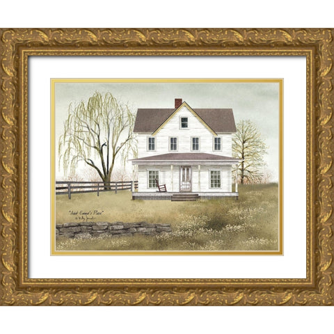 Aunt Emmas Place Gold Ornate Wood Framed Art Print with Double Matting by Jacobs, Billy