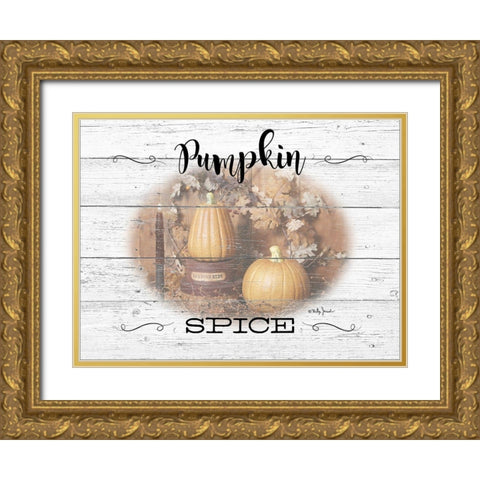 Pumpkin Spice Gold Ornate Wood Framed Art Print with Double Matting by Jacobs, Billy