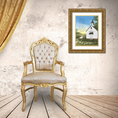 Fear Not with Verse Gold Ornate Wood Framed Art Print with Double Matting by Jacobs, Billy