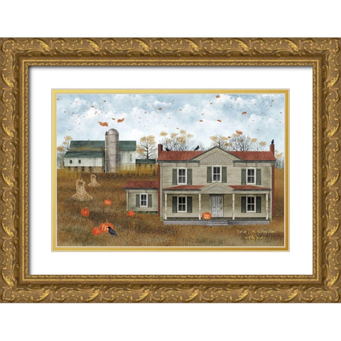 Fall at J.H. Williams Farm Gold Ornate Wood Framed Art Print with Double Matting by Jacobs, Billy