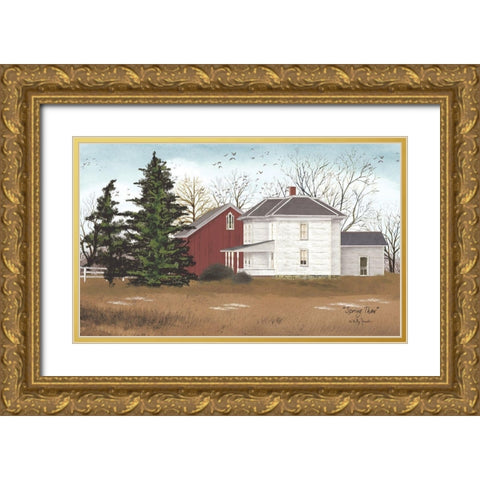 Spring Thaw Gold Ornate Wood Framed Art Print with Double Matting by Jacobs, Billy