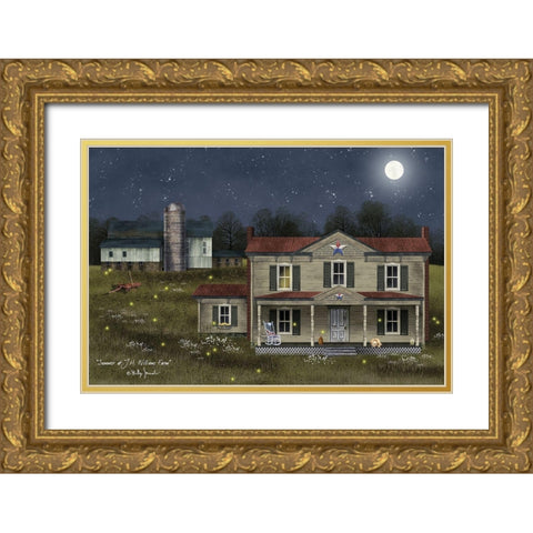 Summer at J.H. Williams Farm Gold Ornate Wood Framed Art Print with Double Matting by Jacobs, Billy